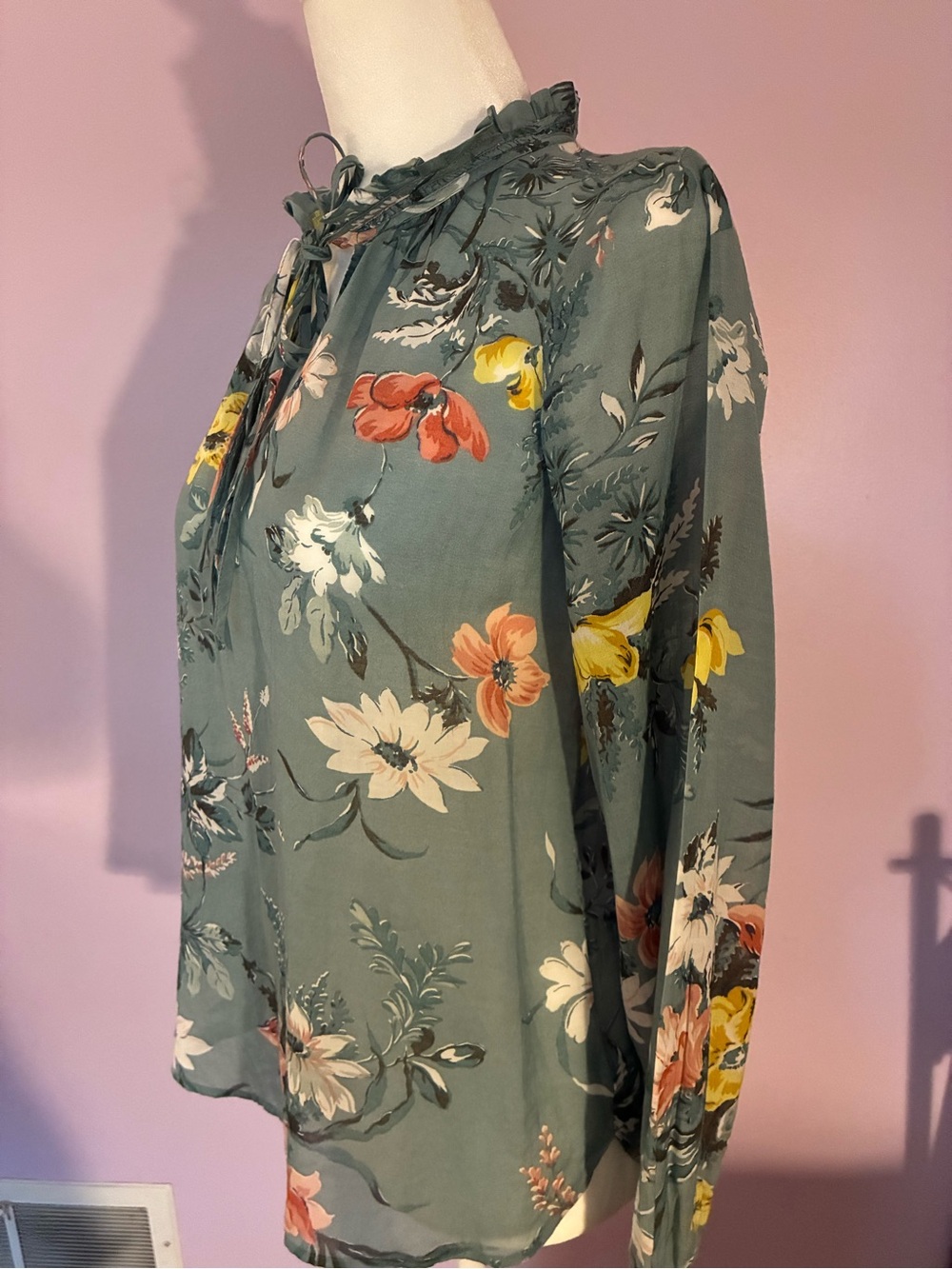Floral Cotton-Blend Blouse